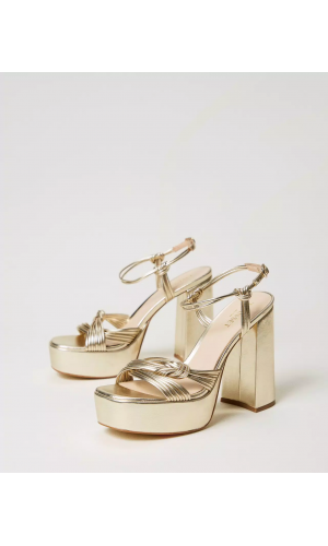 Sandalia dorada Twinset