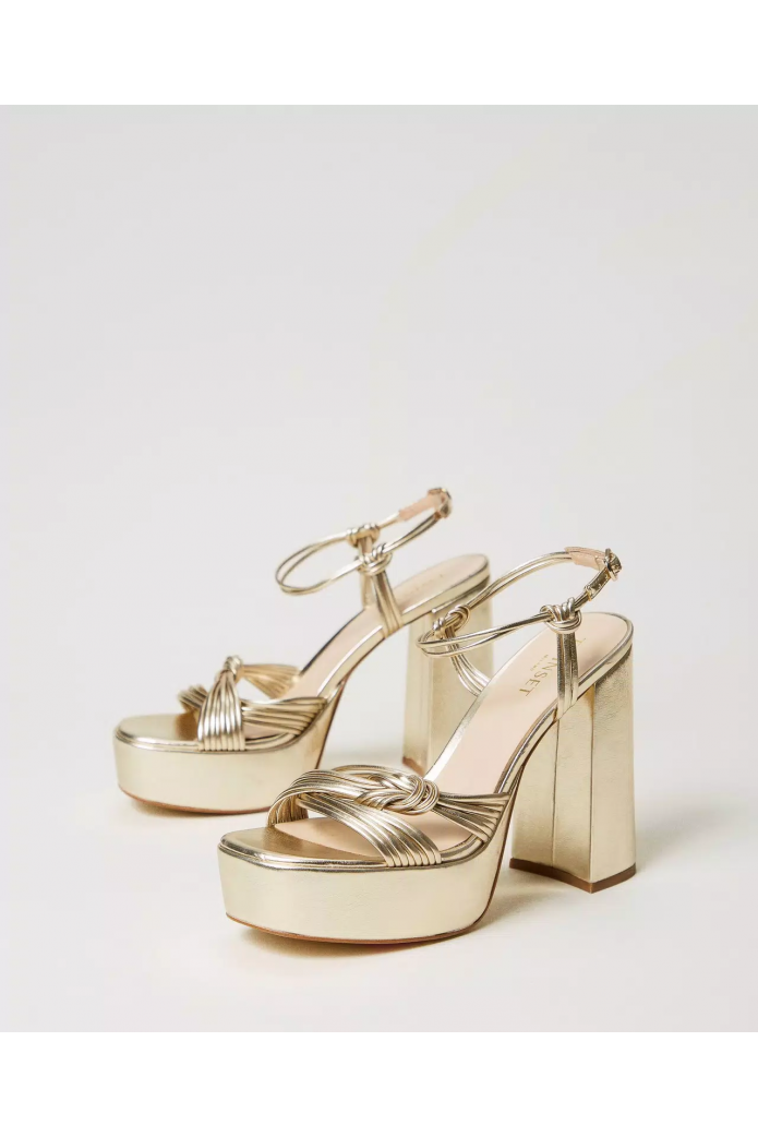 Sandalia dorada Twinset