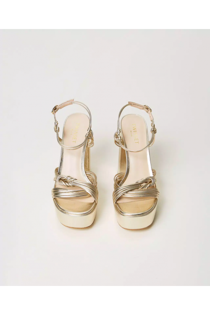 Sandalia dorada Twinset