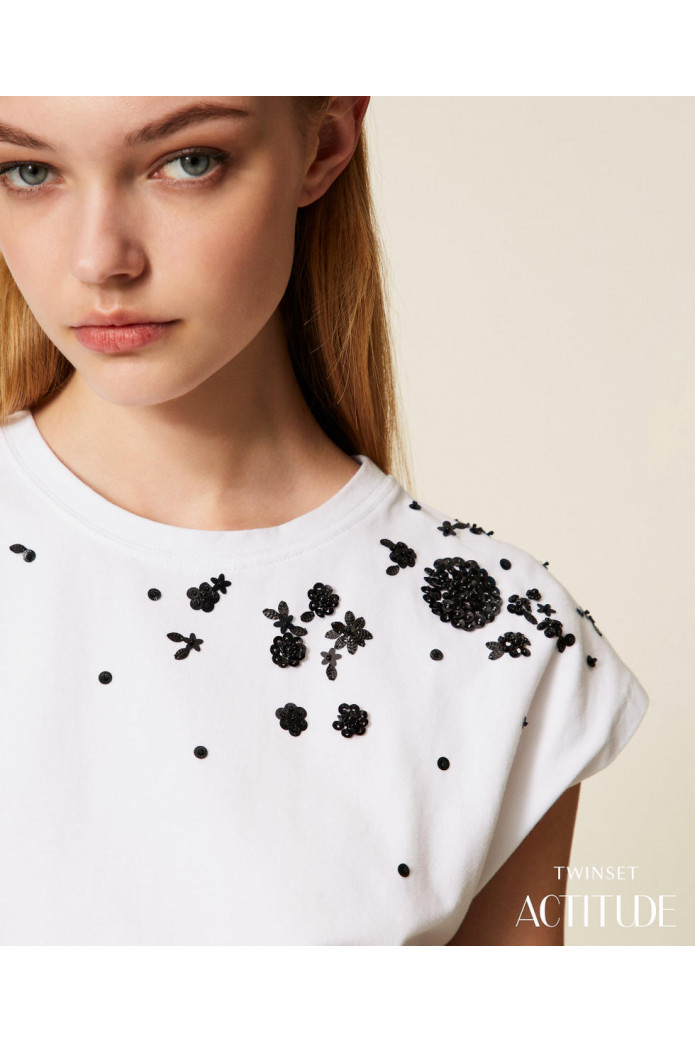 Camiseta con Apliques Twinset