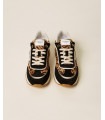 NOVEDADES Zapatillas de piel con detalles en contraste