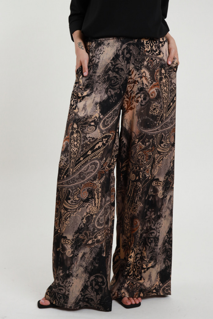 PANTALÓN DE SATÉN ESTAMPADO