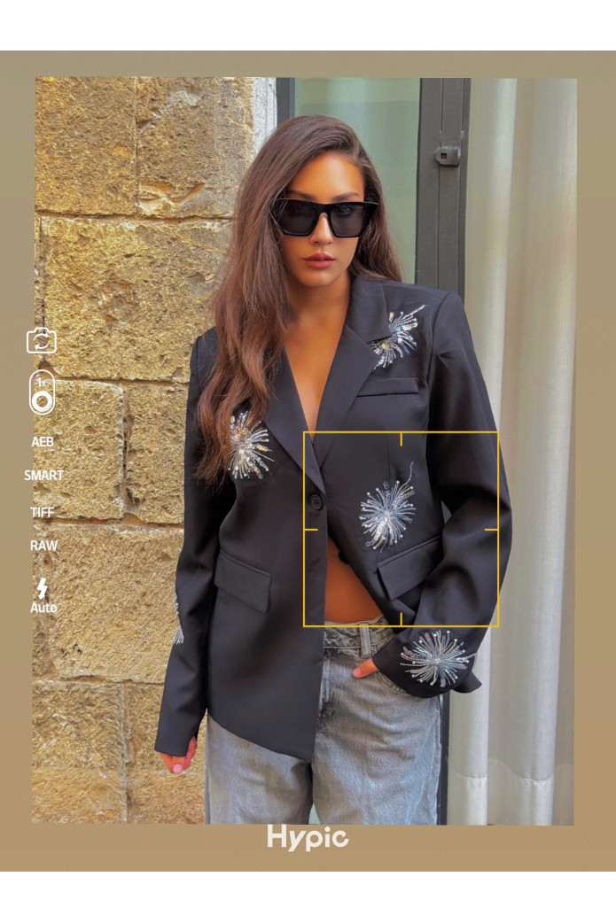 Chaqueta con incrustaciones