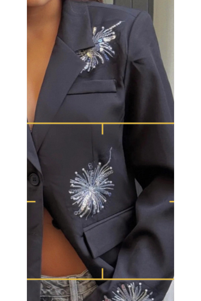 Chaqueta con incrustaciones