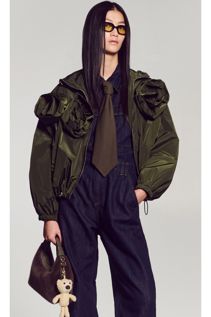 Shortline jacket with flowers
