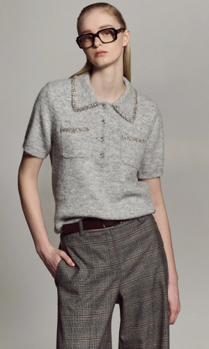 Short sleeve sweater