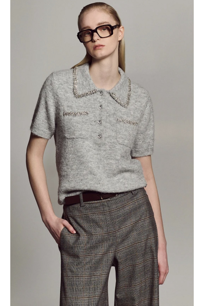 Short sleeve sweater