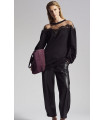 Pantalon  con piel chocolate