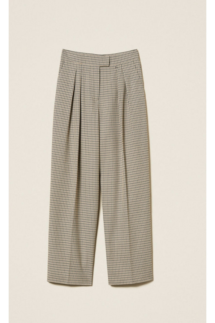 Pantalón palazzo de pata de gallo