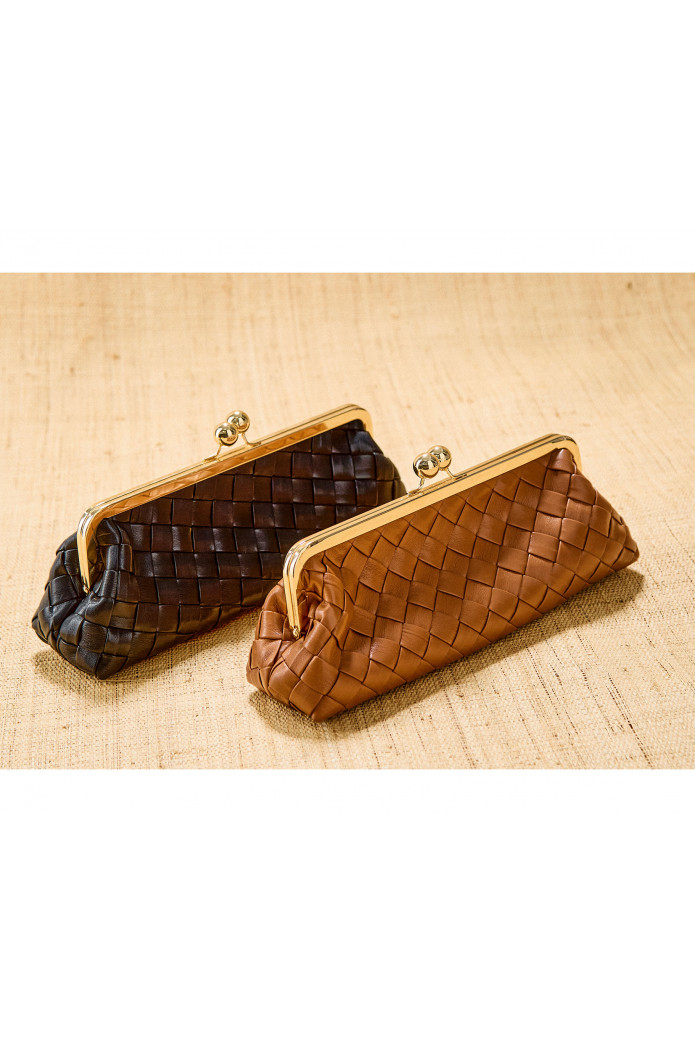 Bolso clutch trenzado a mano TWINSET
