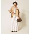 Poncho trench de gabardina
