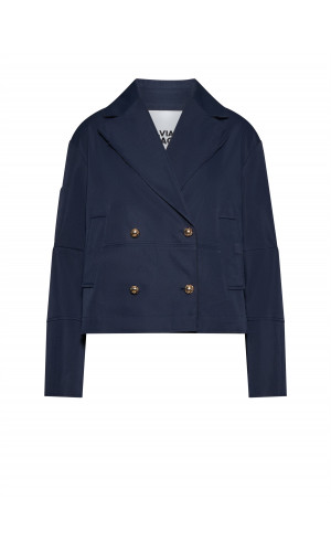 GIACCA DOPPIOPETTO BLU CON BOTTONI DECORATIVI