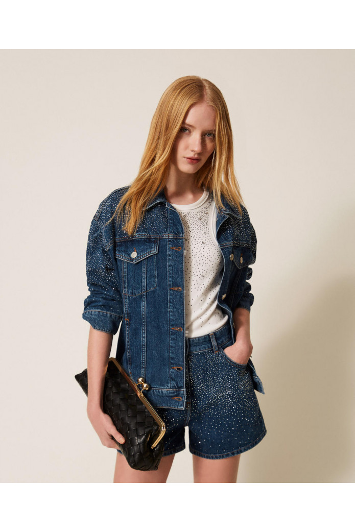 Cazadora vaquera con strass