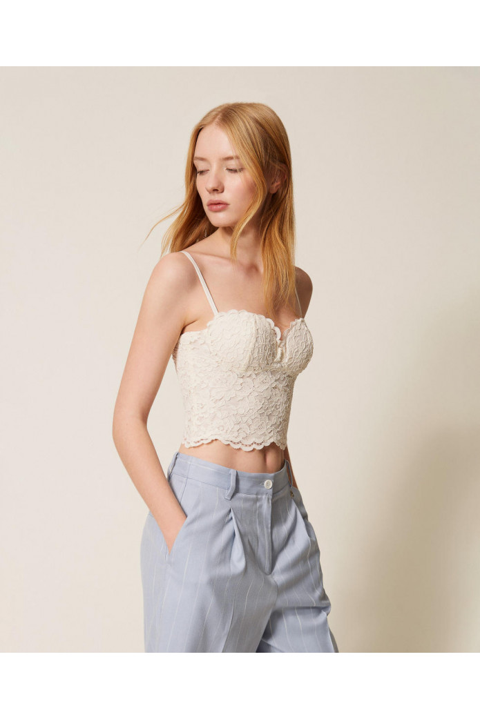 Top bustier de encaje