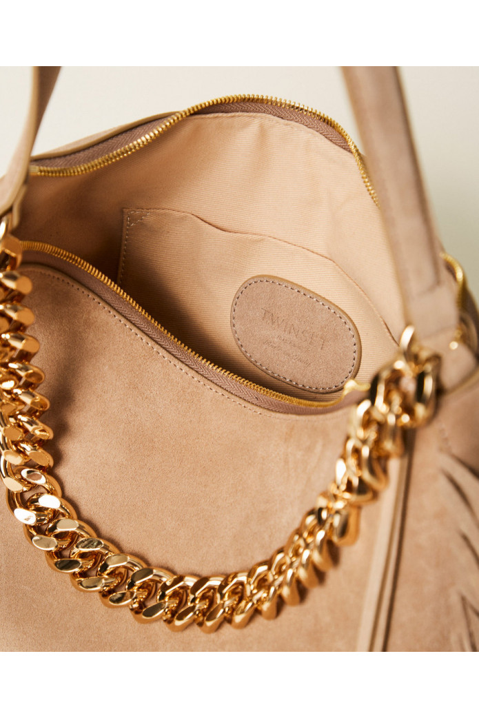 Bolso mediano «Liliane» de ante