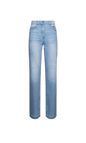 PANTALONI A CINQUE TASCHE CON MOTIVO DECORATIVO